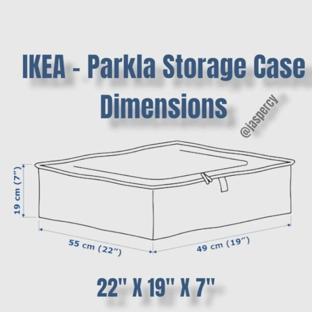 IKEA PÄRKLA - Set of Four (4) Roomy Sturdy Storage Totes Cases Organize Zippered